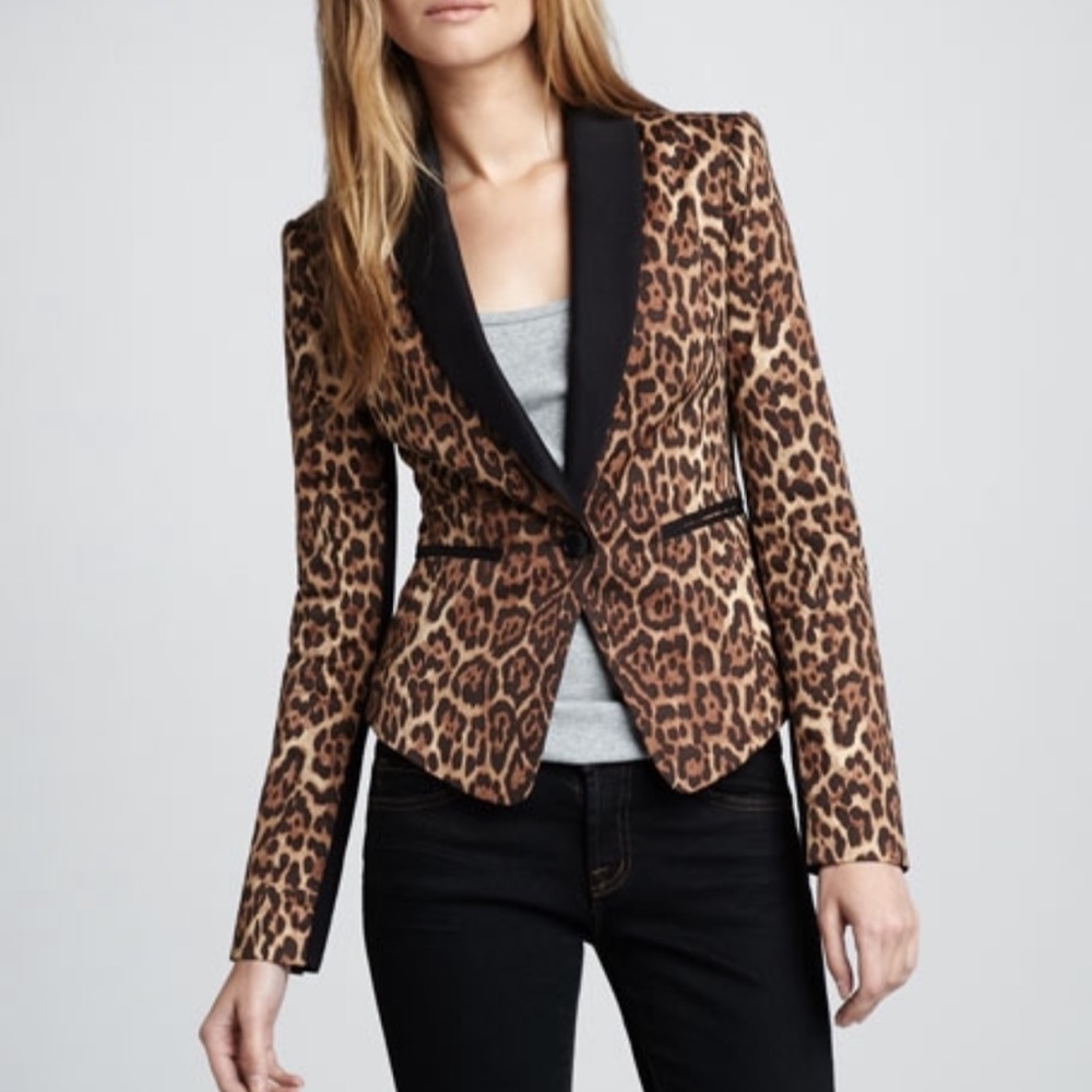 BCBG Leopard Blazer
